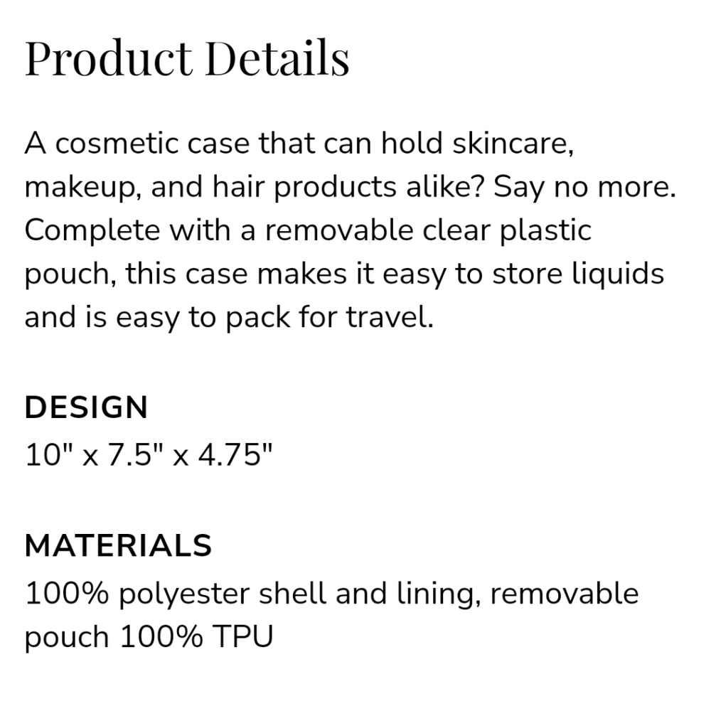 Nudestix hanging cosmetic/toiletry case - Picture 2 of 2